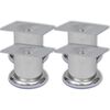 vidaXL 4 Apvalios Sofos Kojelės, Chromuotos, 60 mm