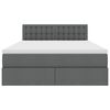 vidaXL Lova su daiktų laikymo vieta ir čiužiniu Tamsiai pilka
