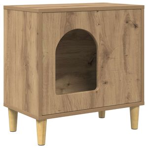 vidaXL Katės namelis Meistrų ąžuolas 51 x 30 x 52 cm Apdirbta mediena