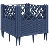 vidaXL Sodo lovelis su kuoliukais, mėlyna pilkas, 43,5x43,5x43,5cm, PP
