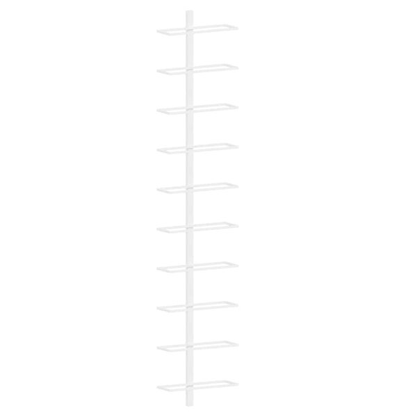 vidaXL Prie sienos montuojamas vyno laikiklis, baltas, metalas