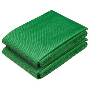 vidaXL Tent su kilpom 2 vnt. Žalia 4 x 10 m 260 gsm PE