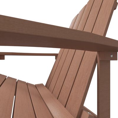 vidaXL Sodo Adirondack kėdė, rudos spalvos, HDPE