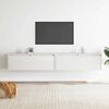 vidaXL Sieninės spintelės, 2vnt., baltos, 100x30x35cm, pu&scaron;ies masyvas