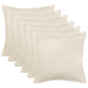 vidaXL Pagalvėlės užvalkalas 6 pcs HOUTEN Kreminė 30 x 30 cm Boucl&eacute;