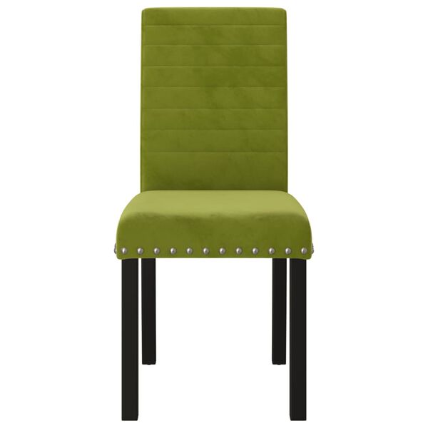 vidaXL Valgomojo kėdės, 4vnt., &scaron;viesiai žalios spalvos, aksomas