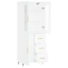 vidaXL Komoda, baltos spalvos, 69,5x34x180cm, apdirbta mediena