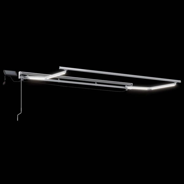 vidaXL Rankinis markizės rėmas su LED Smėlio 3,5 x 2,5 m