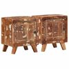 vidaXL naktinė spintelė 2 vnt 40x32x46 cm perdirbta medžio masyvo