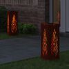 vidaXL Saulės LED &scaron;aligatvio &scaron;viesa 2 pcs Corten plienas