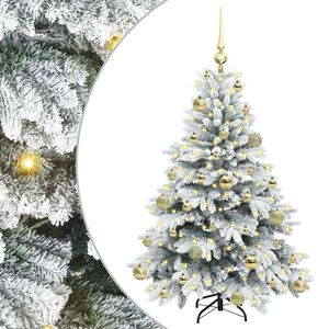 vidaXL Dirbtinė Kalėdų eglutė su 150 LED Balta 120 cm PE ir PVC
