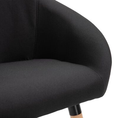 vidaXL Valgomojo kėdės, 4 vnt., juodos sp., audinys (2x283465)