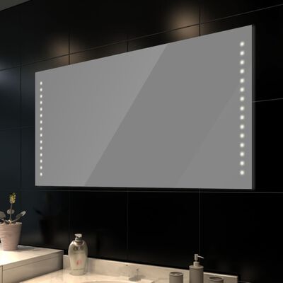 Sieninis Vonios Veidrodis su LED Apšvietimu 100 x 60 cm
