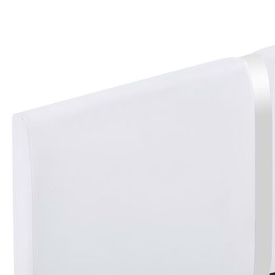 vidaXL Lovos rėmas, baltas, 140x200 cm, dirbtinė oda