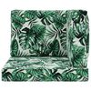 vidaXL Lauko sofa pagalvėlė 3 pcs Lapų ra&scaron;tas Poliesteris