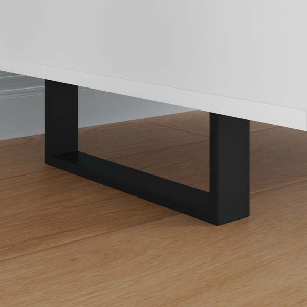 vidaXL Baldų kojelės 2 pcs Juoda 28,1 x 4 x 10 mm Geležis