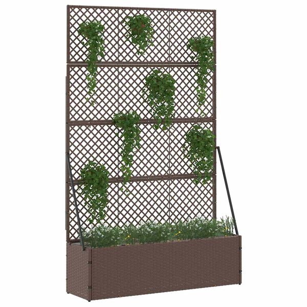 vidaXL Sodo vazonas Ruda 105 x 30 x 170 cm metalas