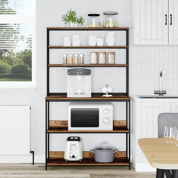 vidaXL Virtuvės lentyna Senovinis medis 100 x 40 x 168 cm