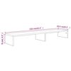 vidaXL Monitoriaus stovas, juodos spalvos, 110x23,5x9 cm, mediena