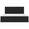 vidaXL Lova su daiktų laikymo vieta ir LED su LED Juoda 200 x 200 cm