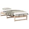 vidaXL Lovos rėmas Ruda 90 x 220 cm Kietos pu&scaron;ies mediena