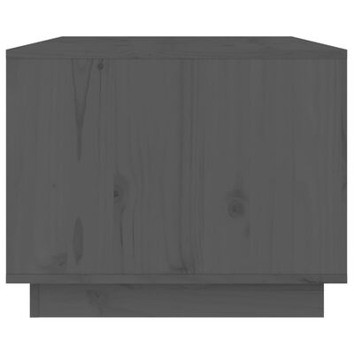 vidaXL Kavos staliukas, pilkas, 80x50x40cm, pušies medienos masyvas