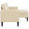vidaXL 2-vietė sofa su L formos kreminiu 125 cm audiniu