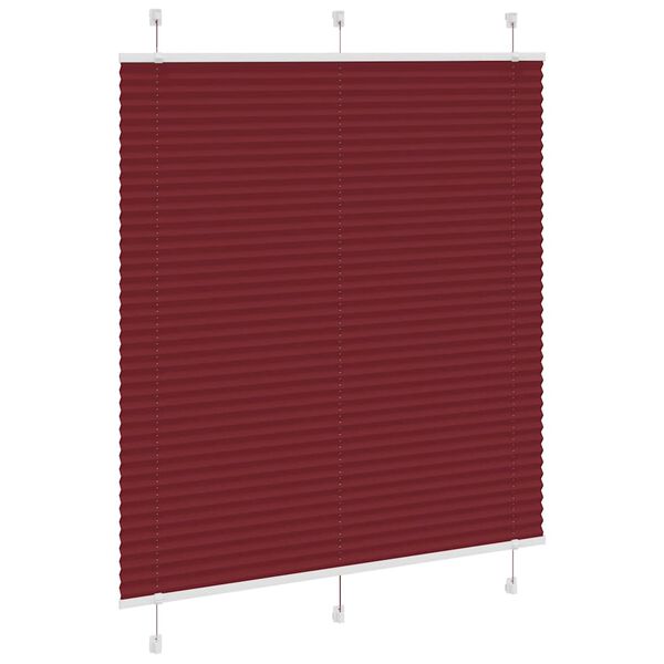 vidaXL Plisuota žaliuze Bordo raudona 120x150 cm Audinio plotis