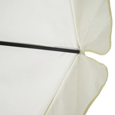 vidaXL Lauko skėtis 500 cm, baltas, aliuminis