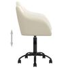 vidaXL Pasukamos valgomojo kėdės, 4vnt., kreminės spalvos, aksomas