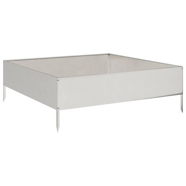 vidaXL Auk&scaron;tas sodo lovelis, 100x100x33,5cm, nerūdijantis plienas