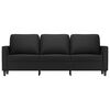 vidaXL Trivietė sofa, juodos spalvos, 180cm, dirbtinė oda