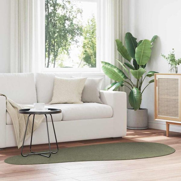 vidaXL Kilimas HUARTE Mi&scaron;ko žalia 100 x 200 cm Poliesteris
