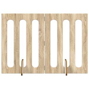 vidaXL Sulankstomas &scaron;unų tvora 2 pcs Sonoma ąžuolas 100,5 x 38 x 70 cm