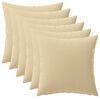 vidaXL Pagalvėlės užvalkalas 6 pcs HEERLEN Smėlio 45 x 45 cm