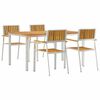 vidaXL Lauko valgomojo komplektas 5 vnt. 150 x 90 x 75 cm