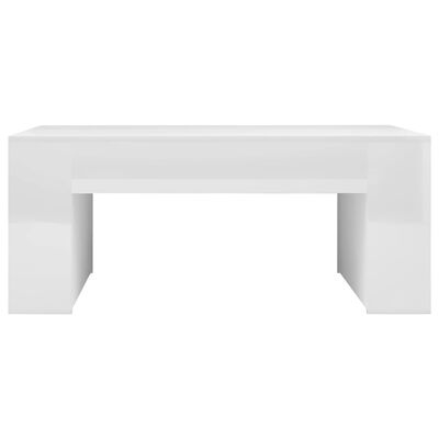 vidaXL Kavos staliukas, baltos spalvos, 100x60x42cm, MDP, blizgus