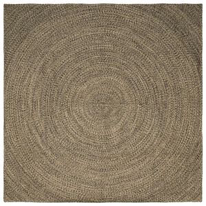vidaXL Zoninės kiliminės dangos Natūrali ir juoda 240 x 240 cm Džiutas