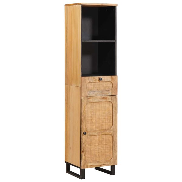 vidaXL Vonios komplektai su stalčių 3 pcs Natūrali Kietas mango medis