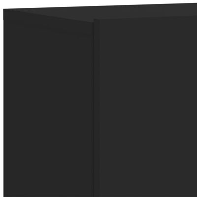 vidaXL Prie sienos montuojamos TV spintelės, 2vnt., juodos, 80x30x41cm