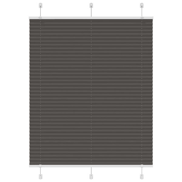 vidaXL Plisuota žaliuze juoda 105x150 cm audinio plotis 104,4 cm