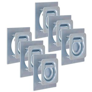 vidaXL Tvirtinimo žiedai nameliui ant ratų, 6vnt. cink. plien., 2000kg