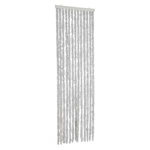 vidaXL Užuolaida nuo musių, pilkos spalvos, 56x185cm, &scaron;enilis