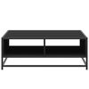 vidaXL Kavos staliukas, juodas, 80x80x30cm, apdirbta mediena/metalas