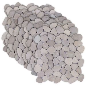 vidaXL Akmeninės plytelės Taupe 30 x 30 cm Upės akmuo