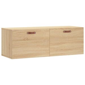 vidaXL Sieninė spintelė, ąžuolo, 100x36,5x35cm, apdirbta mediena