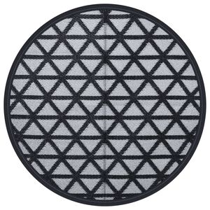 vidaXL Lauko kilimas, ARAKIL juodos spalvos, 160cm skersmens, PP