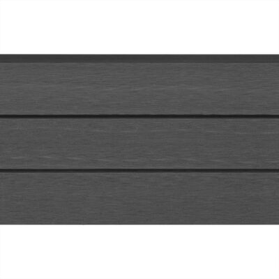 vidaXL Tvoros rinkinys, pilkos spalvos, 699x185cm, WPC, 4 kvadratinės