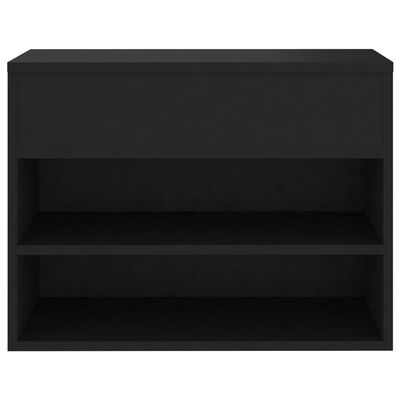 vidaXL Batų suoliukas, juodos spalvos, 60x30x45cm, MDP