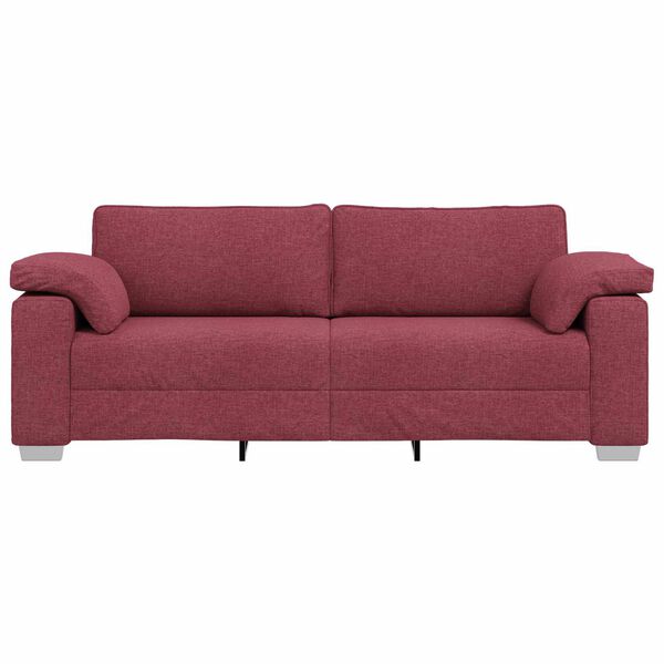 vidaXL Sofa Vyno raudona 219 x 77 x 82 cm audinys